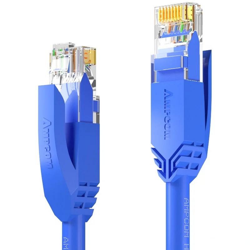 安普康五类水晶头30u镀金100个装工程级rj45网络水晶头cat5e网线连接